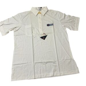 Wilson | New White PGA Tour Epson Staff by Wilson Men's Polo Shirt NWT Cotton